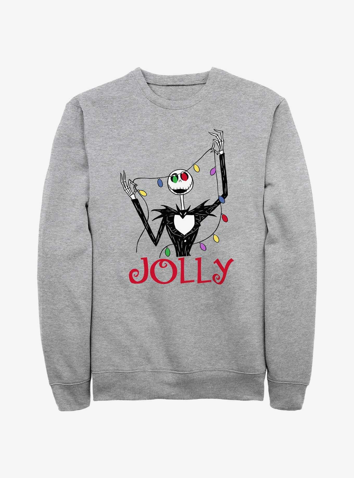 Disney Nightmare Before Christmas Jolly Jack Lights Sweatshirt, , hi-res