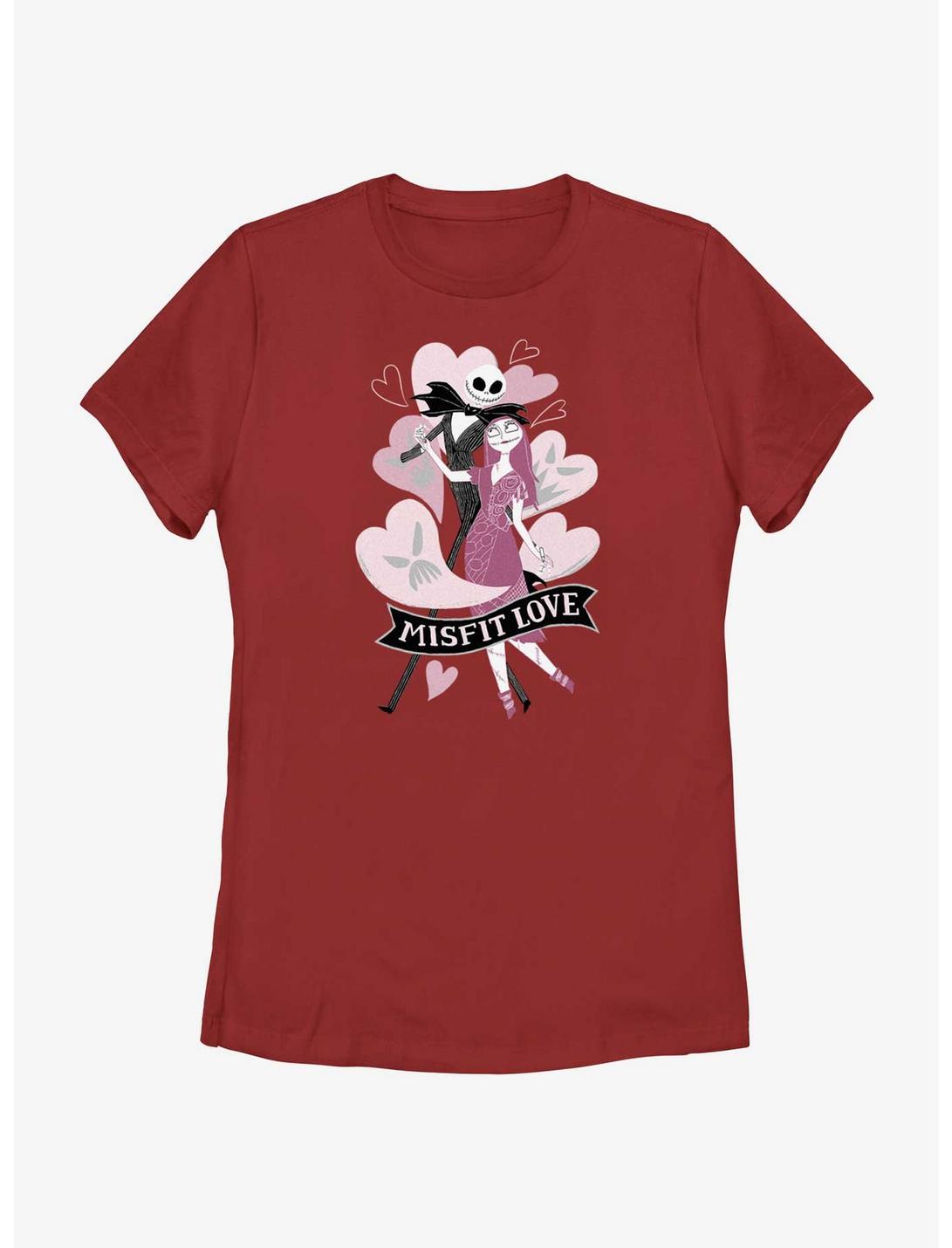 Disney Nightmare Before Christmas Misfit Love Womens T-Shirt, RED, hi-res