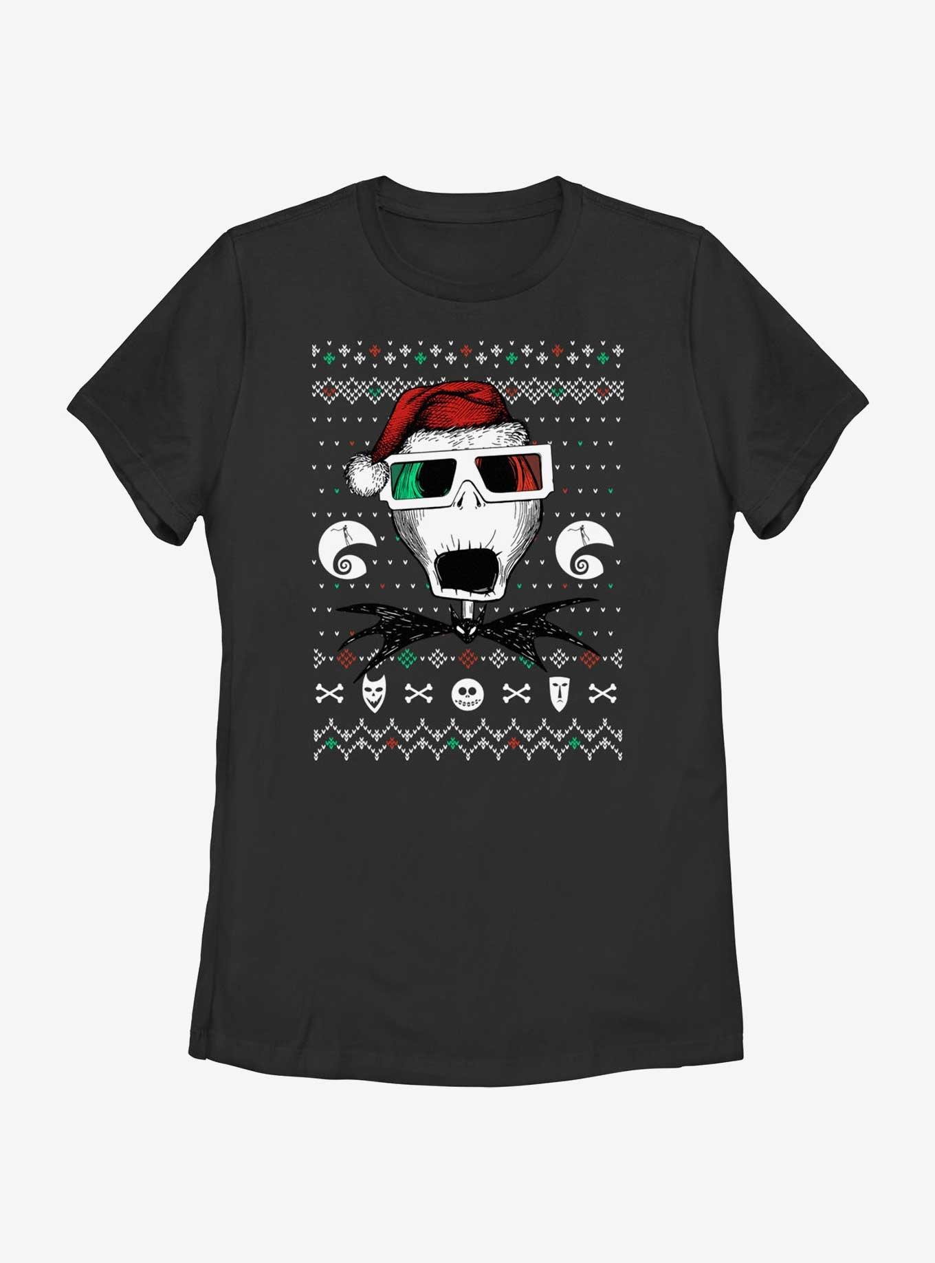 Disney Nightmare Before Christmas Ugly Holiday Jack Holiday Vision Womens T-Shirt, , hi-res