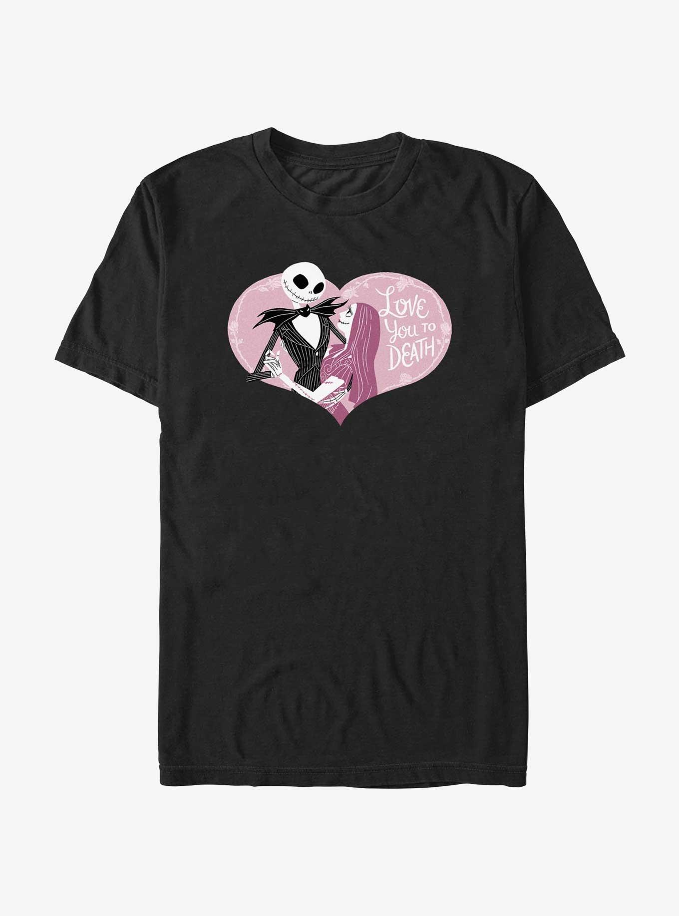 Disney Nightmare Before Christmas Love You To Death T-Shirt, BLACK, hi-res