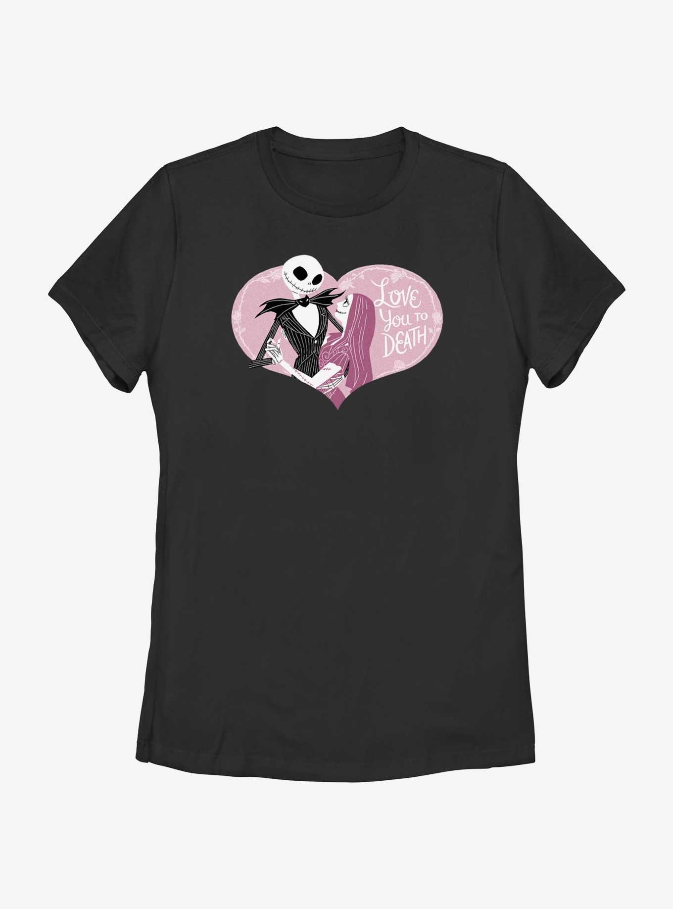 Disney Nightmare Before Christmas Love You To Death Womens T-Shirt, BLACK, hi-res