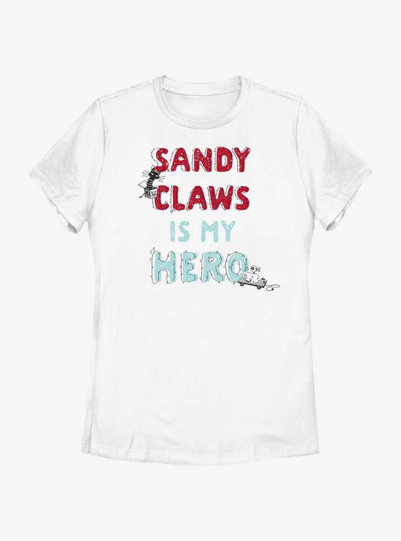 Disney Nightmare Before Christmas My Hero Sandy Claws Womens T-Shirt, WHITE, hi-res