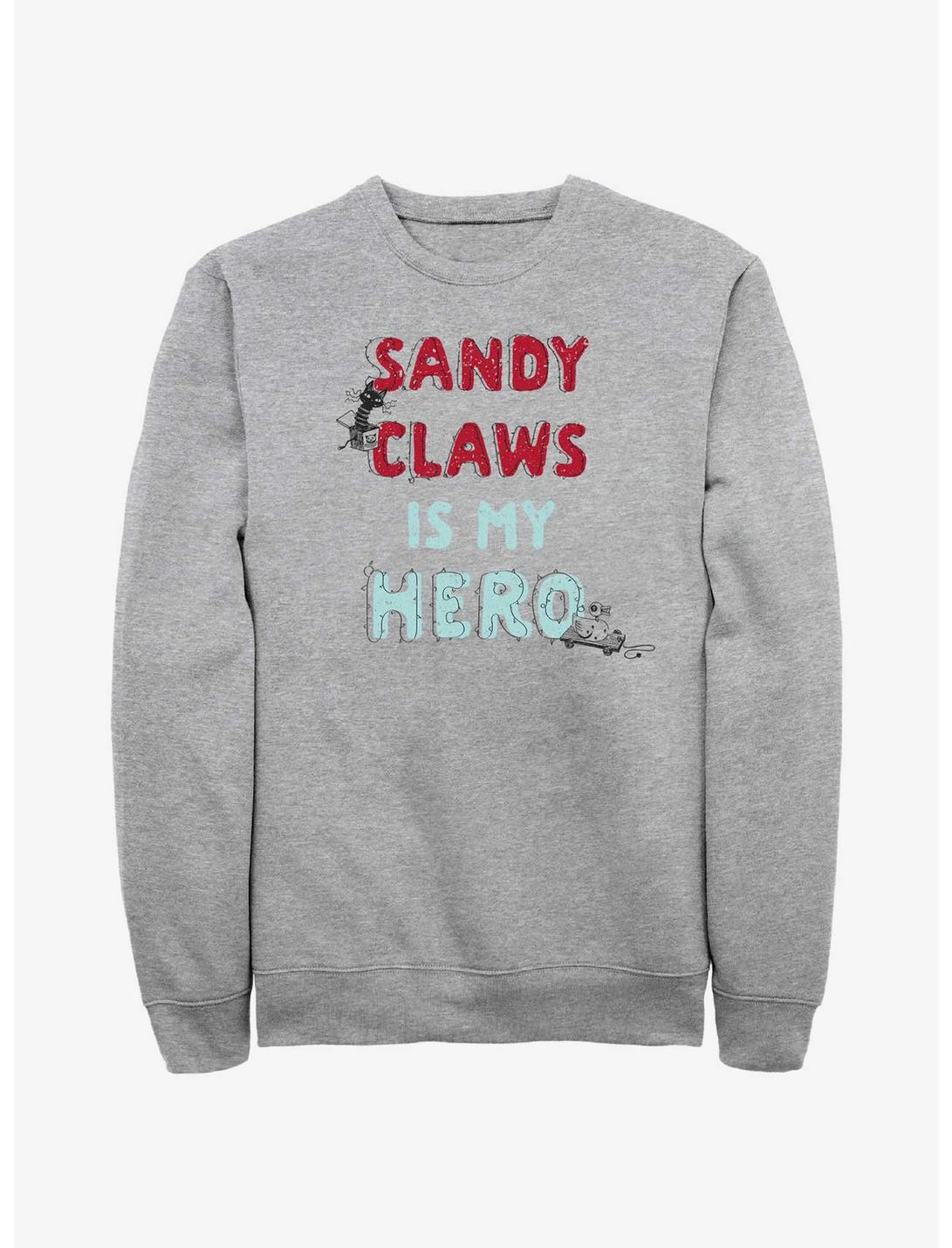 Disney Nightmare Before Christmas My Hero Sandy Claws Sweatshirt, ATH HTR, hi-res