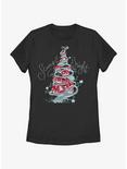 Disney Nightmare Before Christmas Scary & Bright Tree Womens T-Shirt, BLACK, hi-res