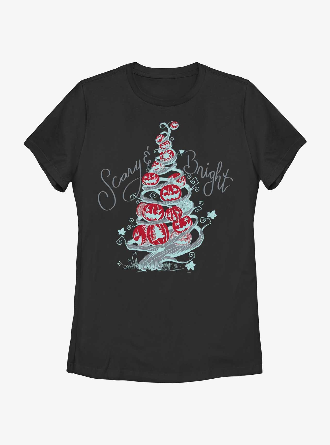 Disney Nightmare Before Christmas Scary & Bright Tree Womens T-Shirt, , hi-res