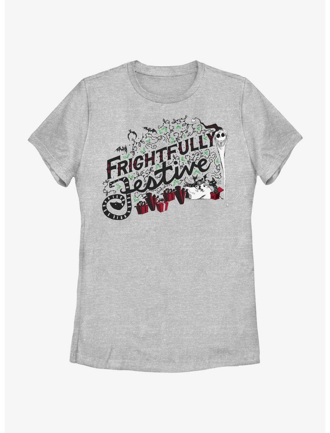 Disney Nightmare Before Christmas Frightfully Festive Womens T-Shirt, ATH HTR, hi-res