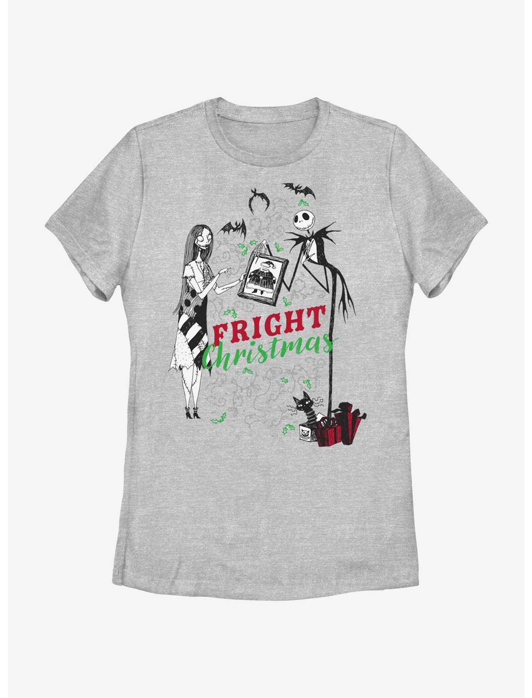 Disney Nightmare Before Christmas Fright Christmas Womens T-Shirt, ATH HTR, hi-res