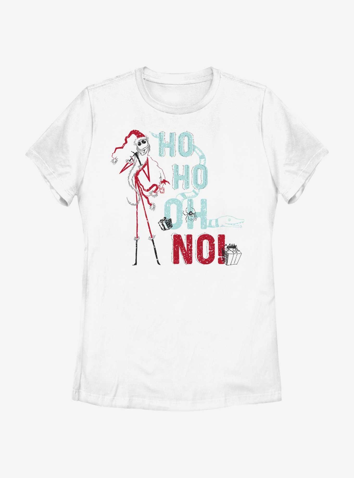 Disney Nightmare Before Christmas Ho Ho Oh No Womens T-Shirt, WHITE, hi-res