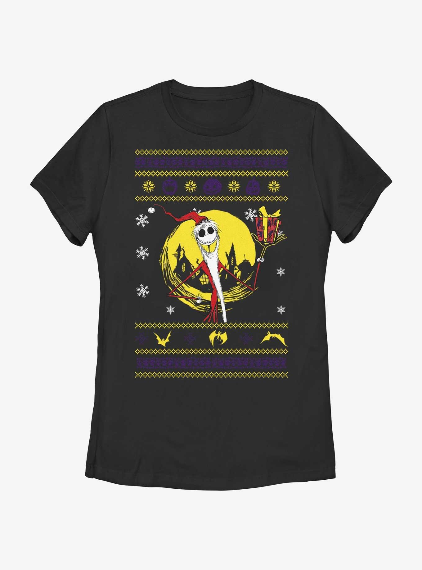 Disney Nightmare Before Christmas Jack Ugly Holidays Style Womens T-Shirt, , hi-res