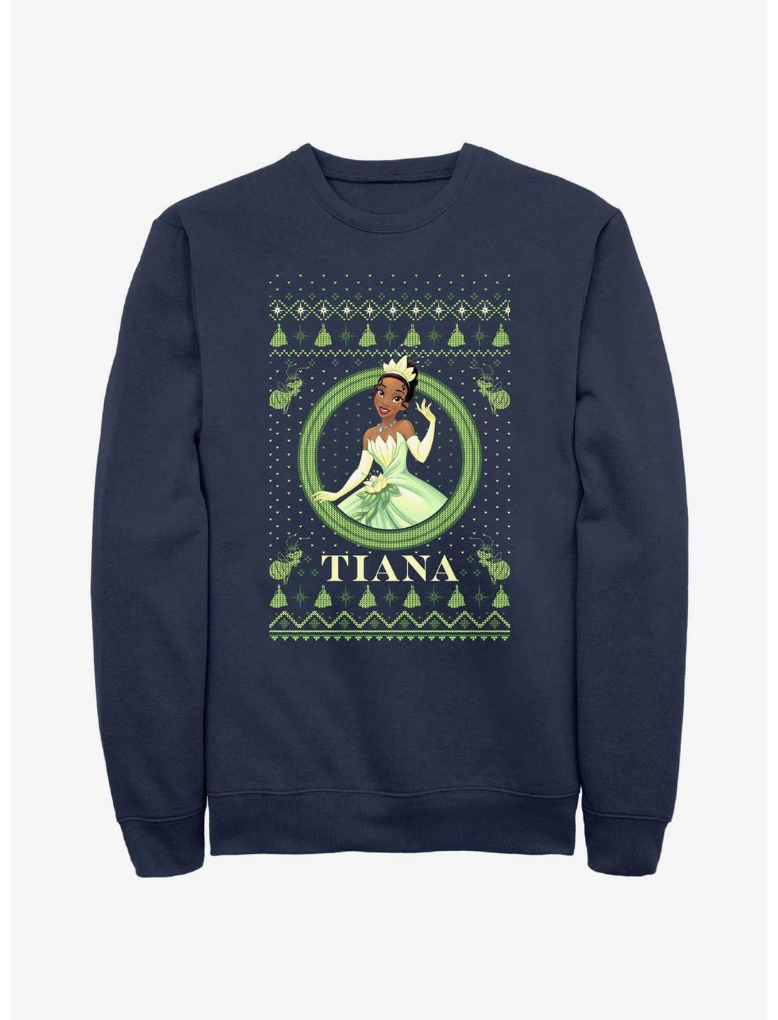 Disney The Princess & The Frog Tiana Ugly Holiday Sweatshirt, NAVY, hi-res