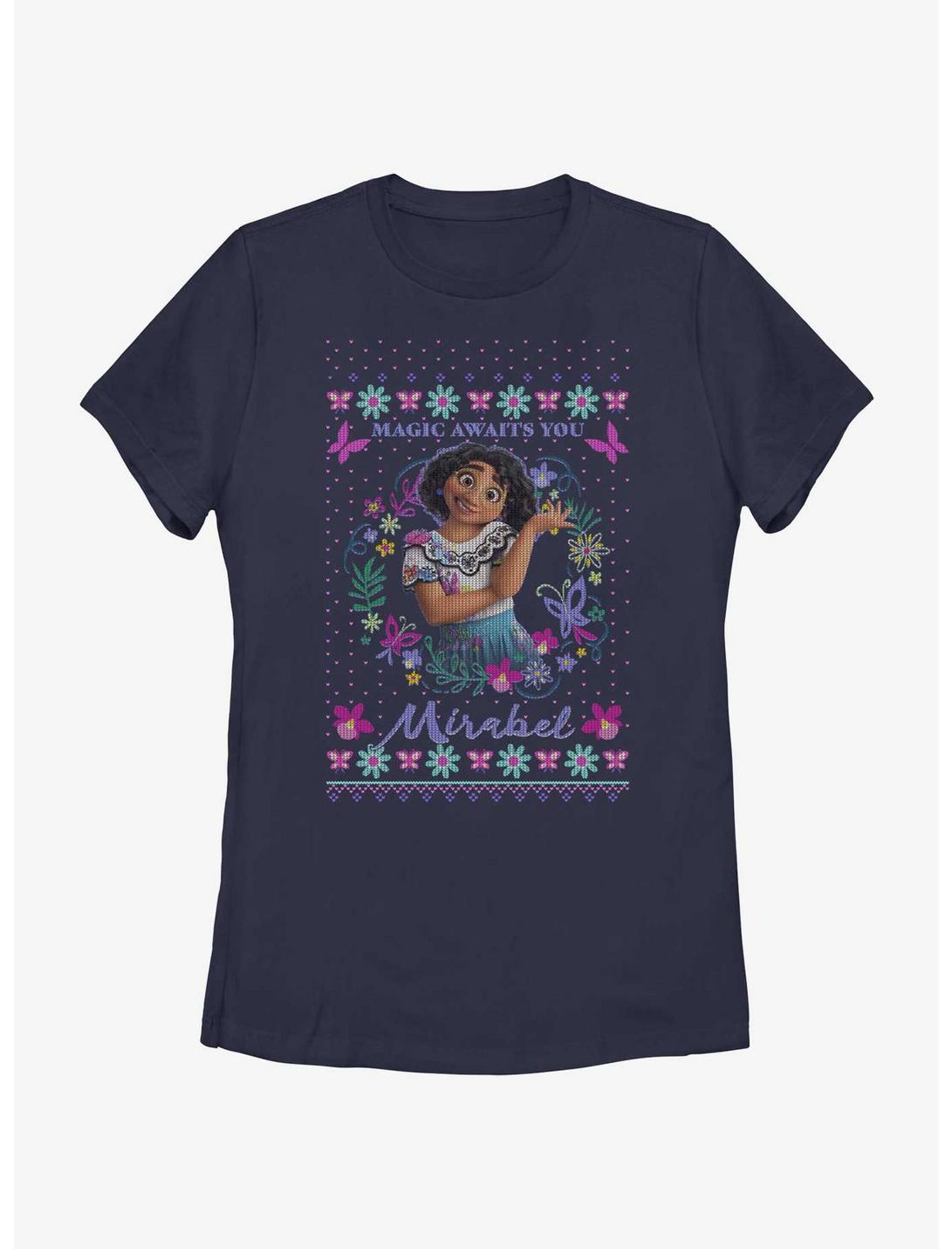 Disney Encanto Mirabel Ugly Holiday Womens T-Shirt, NAVY, hi-res