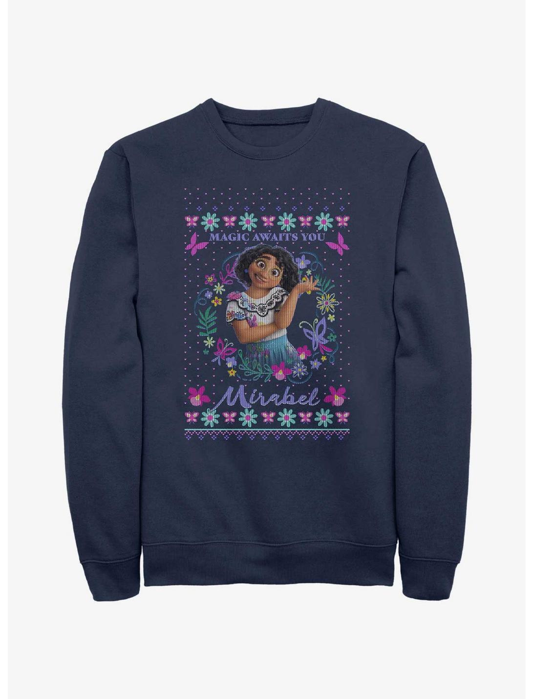 Disney Encanto Mirabel Ugly Holiday Sweatshirt, NAVY, hi-res