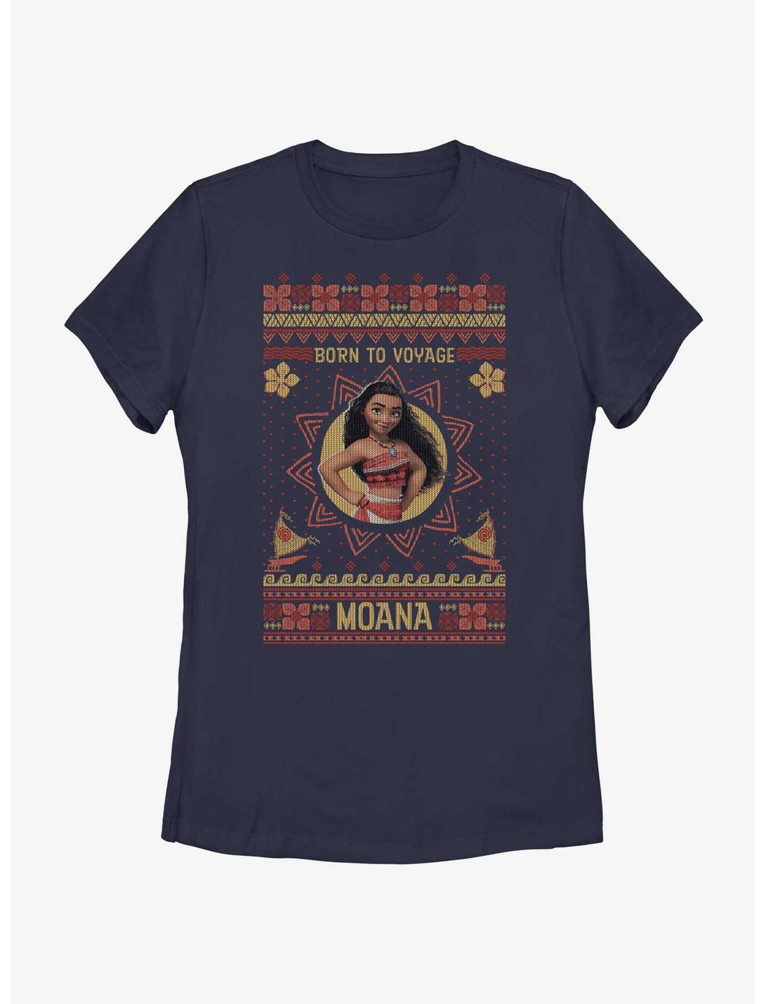 Disney Moana Ugly Holiday Womens T-Shirt, NAVY, hi-res
