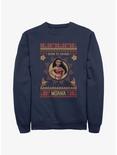 Disney Moana Ugly Holiday Sweatshirt, NAVY, hi-res