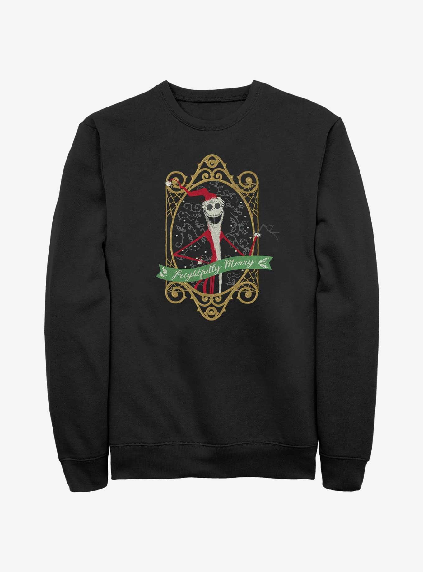 Disney Nightmare Before Christmas Frightfully Merry Sweatshirt, BLACK, hi-res