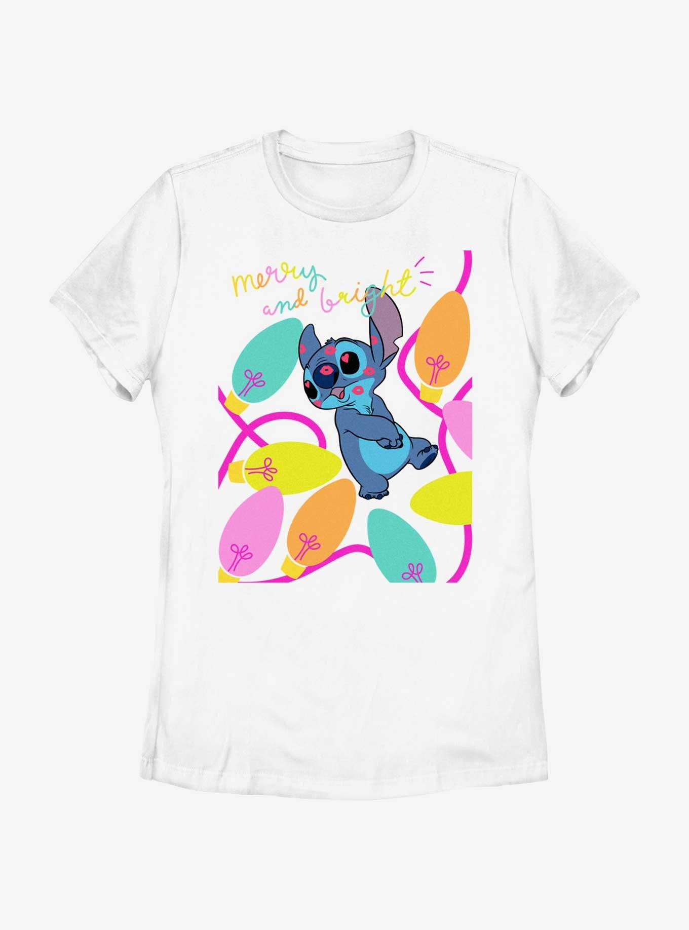 Disney Lilo & Stitch Merry And Bright Womens T-Shirt, , hi-res