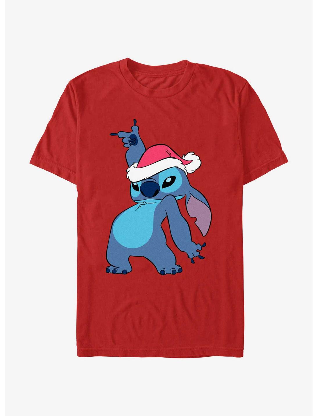 Disney Lilo & Stitch Santa Hat T-Shirt, RED, hi-res