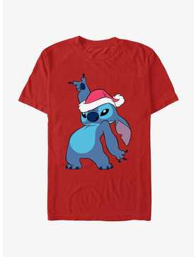 Disney Lilo & Stitch Santa Hat T-Shirt, , hi-res