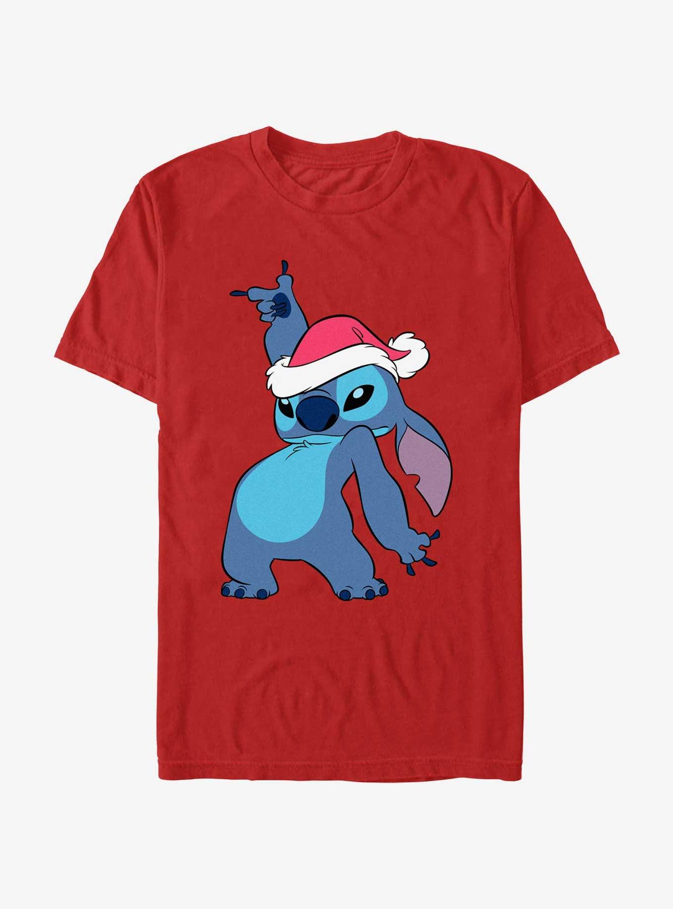 Disney Lilo & Stitch Santa Hat T-Shirt, , hi-res
