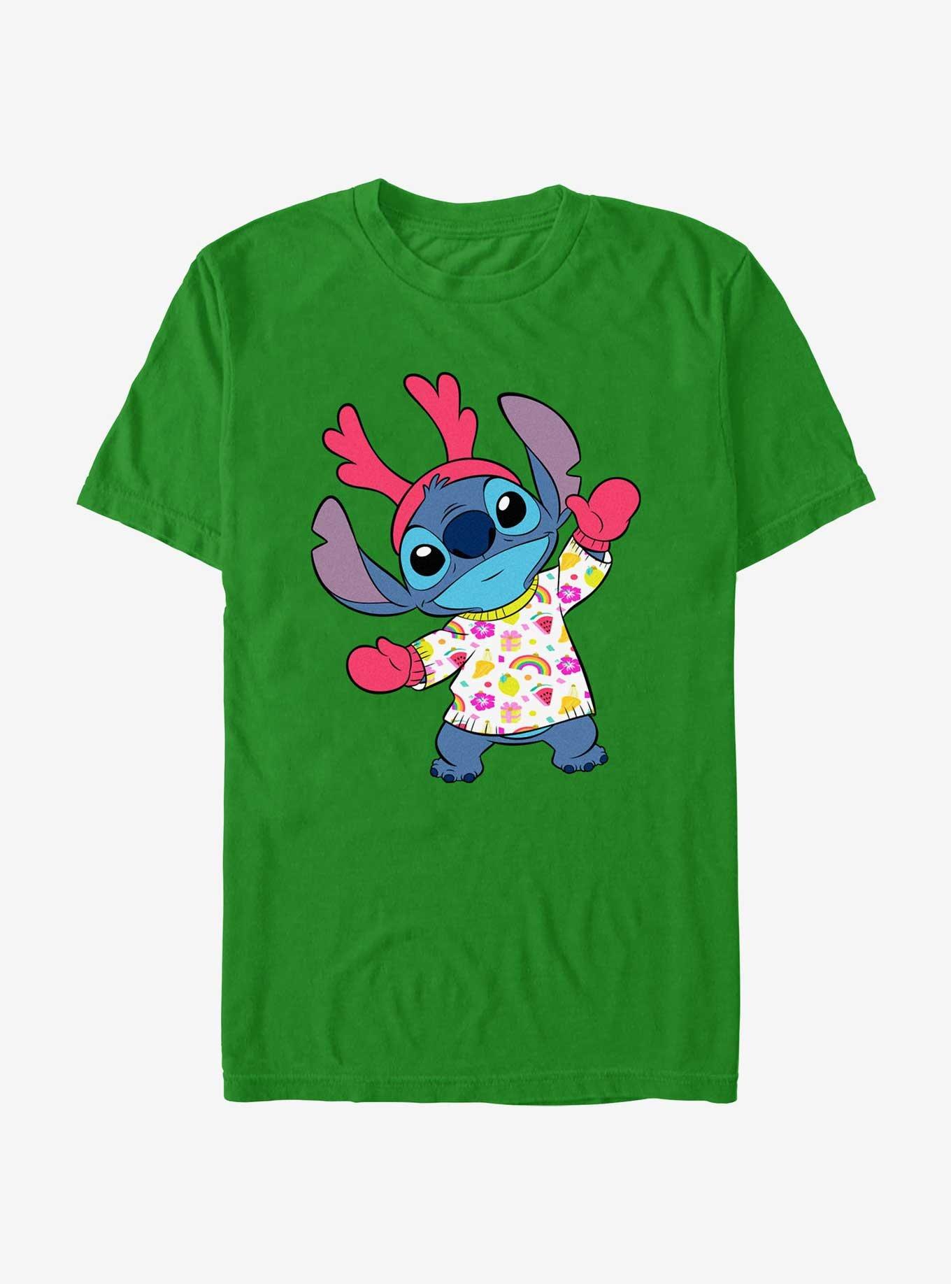 Disney Lilo & Stitch Reindeer Stitch T-Shirt, KELLY, hi-res