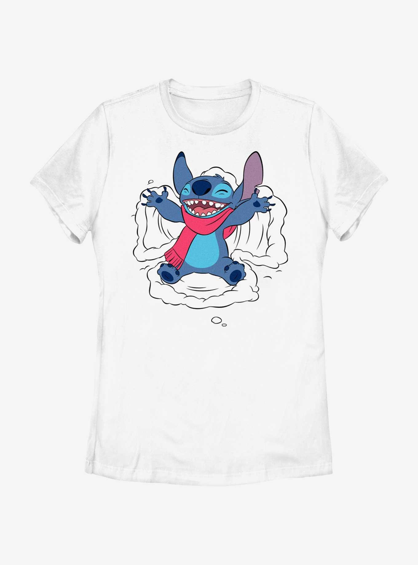 Disney Lilo & Stitch Snow Angel Womens T-Shirt, WHITE, hi-res