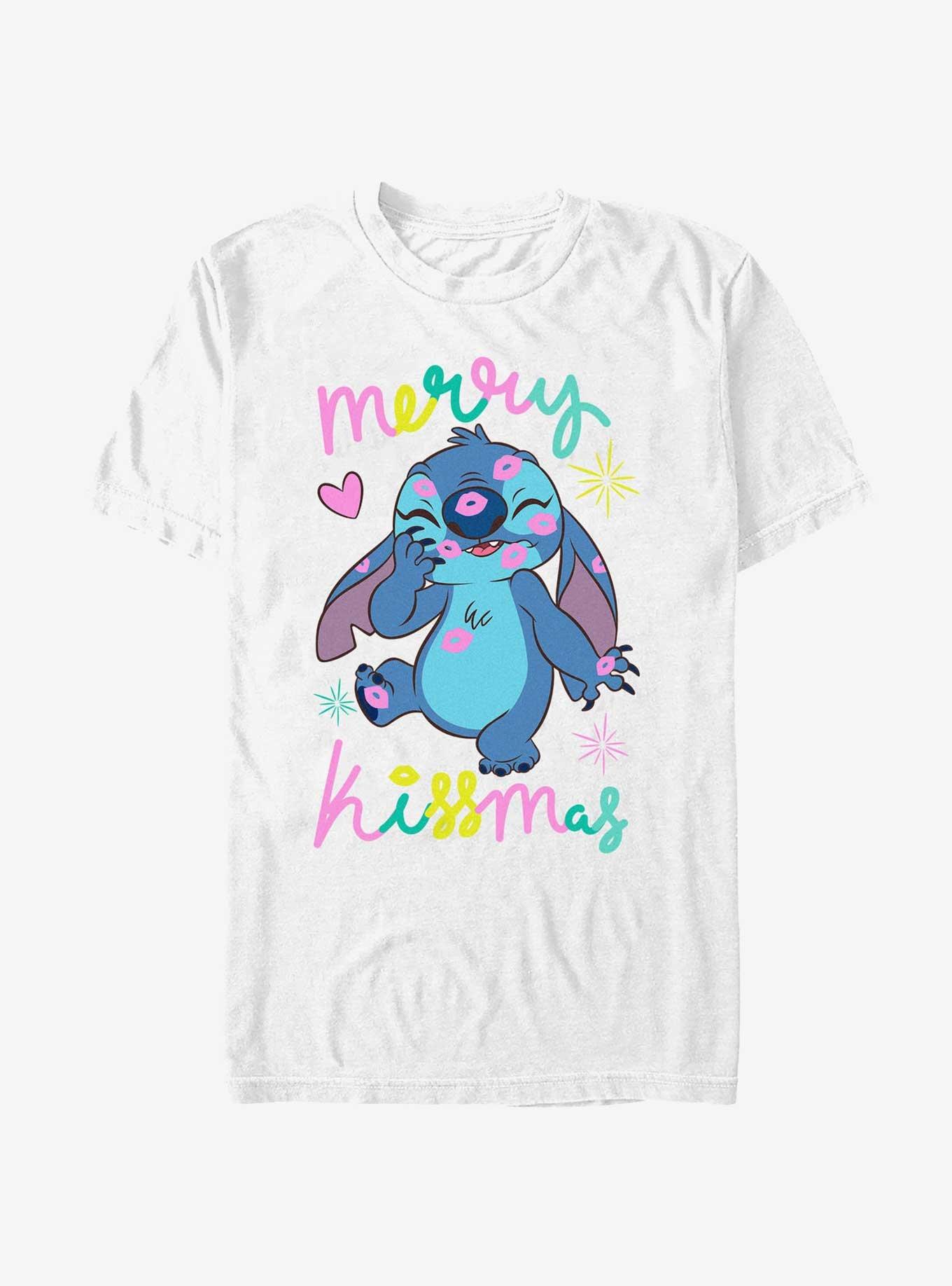 Disney Lilo & Stitch Kissmas Stitch T-Shirt, WHITE, hi-res