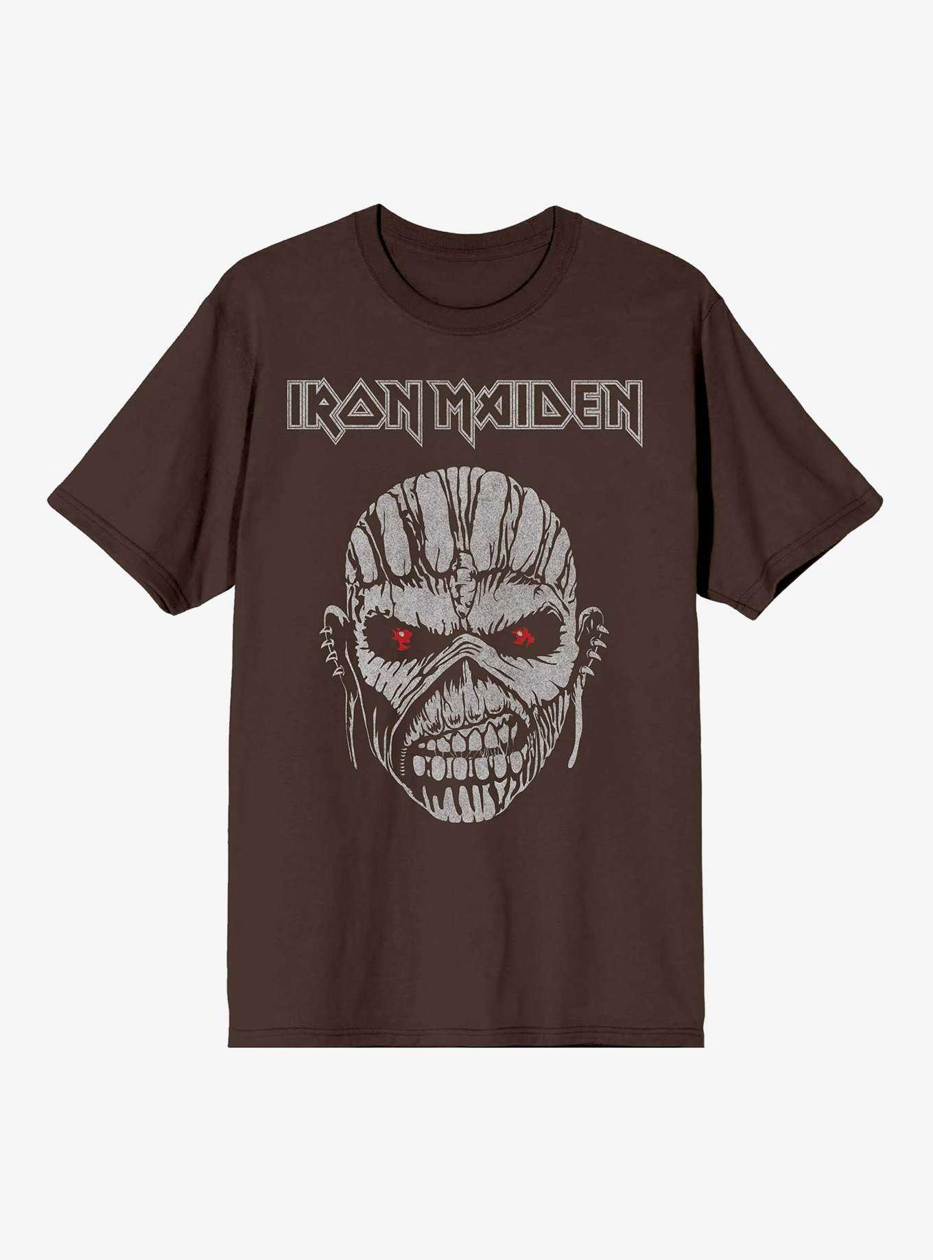 Iron Maiden Eddie Face Boyfriend Fit Girls T-Shirt, , hi-res