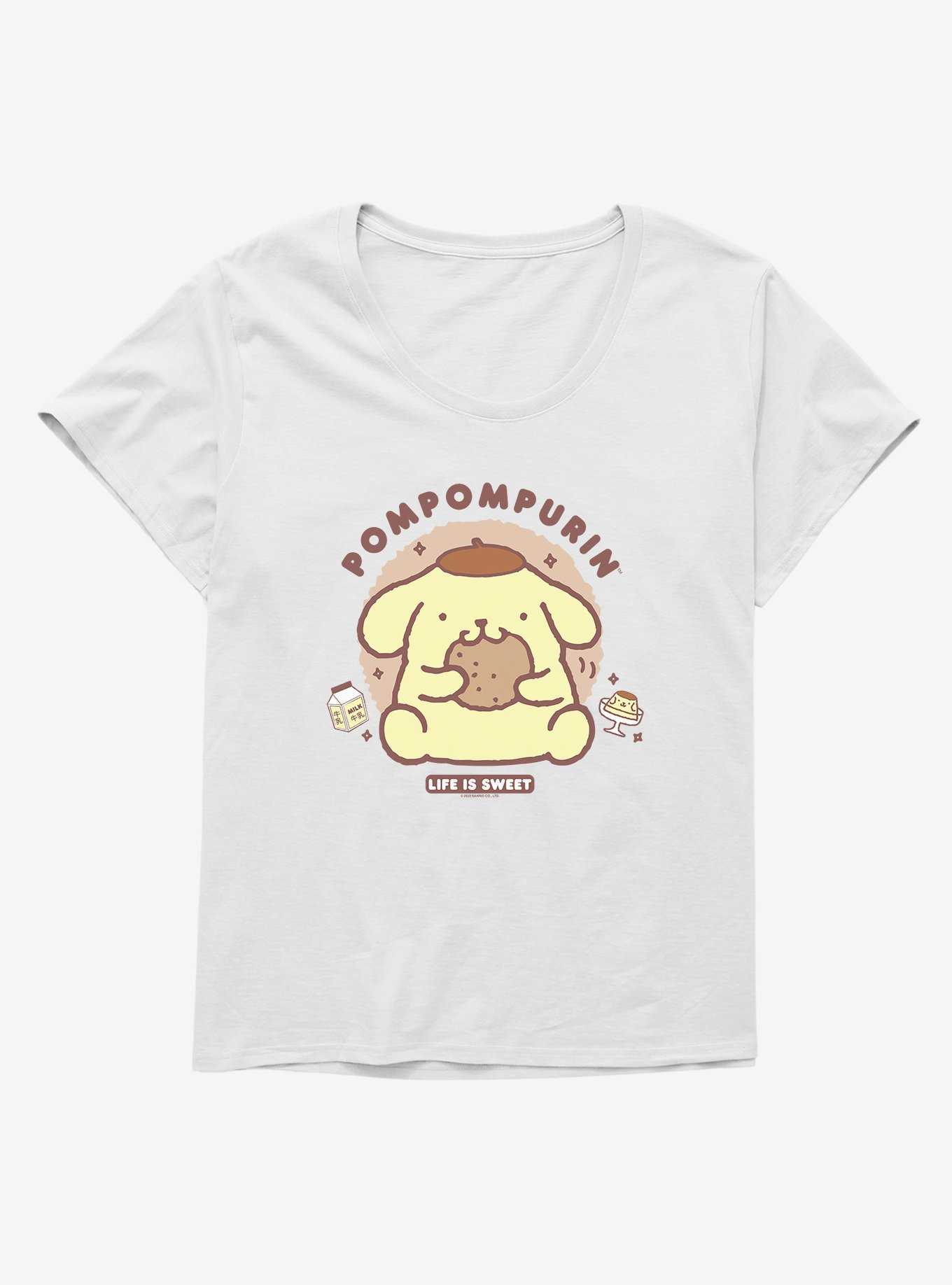 Pompompurin Life Is Sweet Womens T-Shirt Plus Size, , hi-res