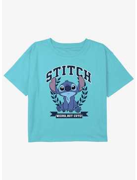 Disney Lilo & Stitch Weird But Cute Girls Youth Crop T-Shirt, , hi-res