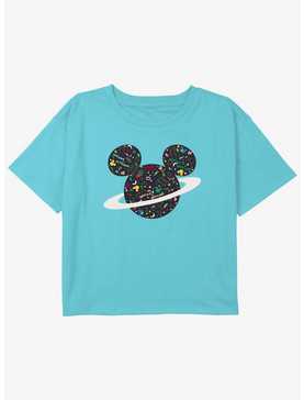 Disney Mickey Mouse Planet Mickey Girls Youth Crop T-Shirt, , hi-res