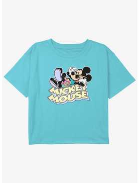 Disney Mickey Mouse Vacation Mickey Girls Youth Crop T-Shirt, , hi-res