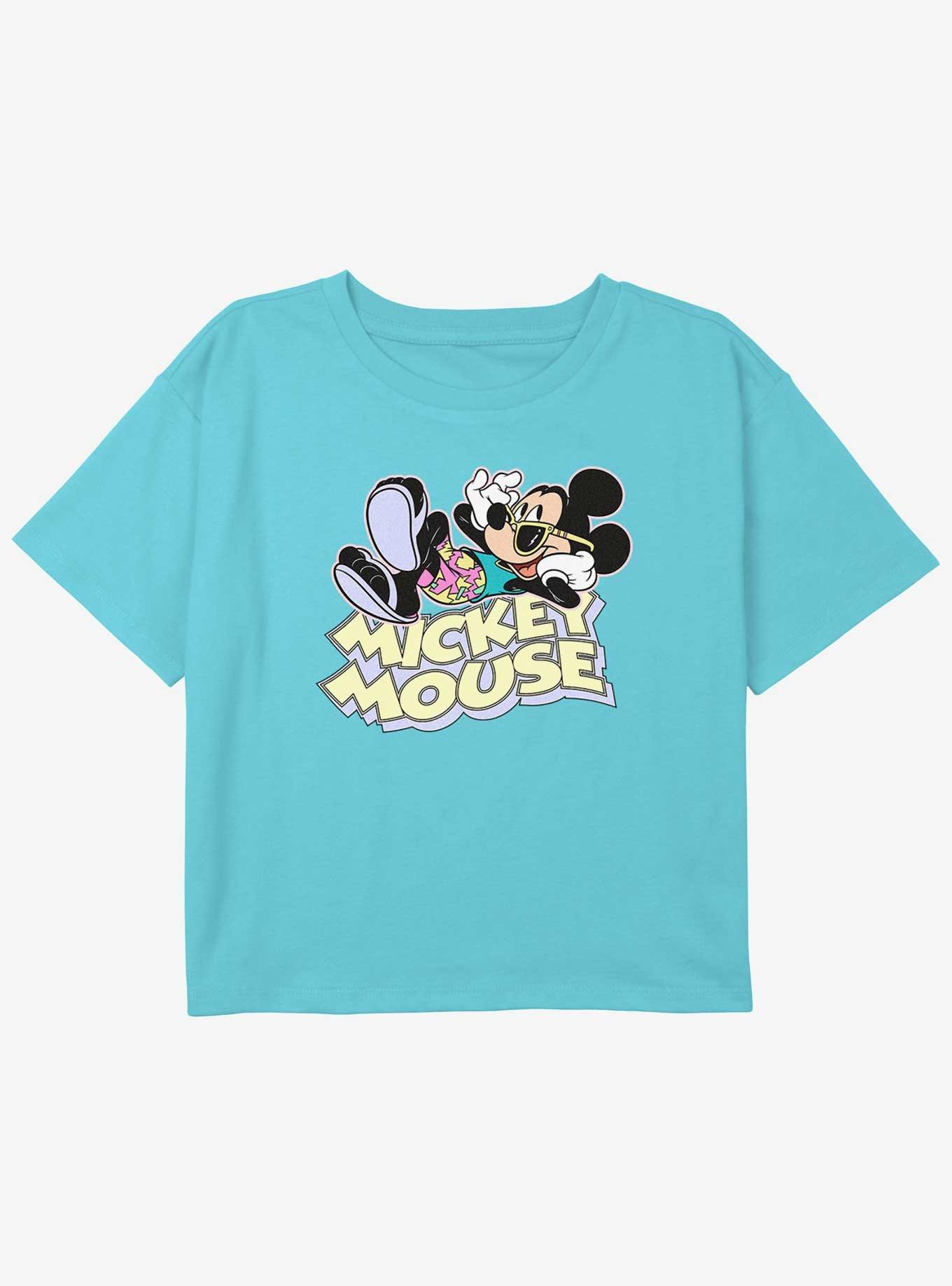 Disney Mickey Mouse Vacation Mickey Girls Youth Crop T-Shirt, , hi-res