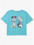 Disney Mickey Mouse Minnie Daisy Selfies Girls Youth Crop T-Shirt, BLUE, hi-res