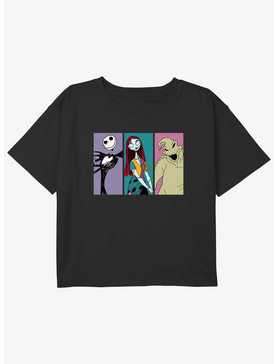 Disney The Nightmare Before Christmas Jack Sally and Oogie Girls Youth Crop T-Shirt, , hi-res