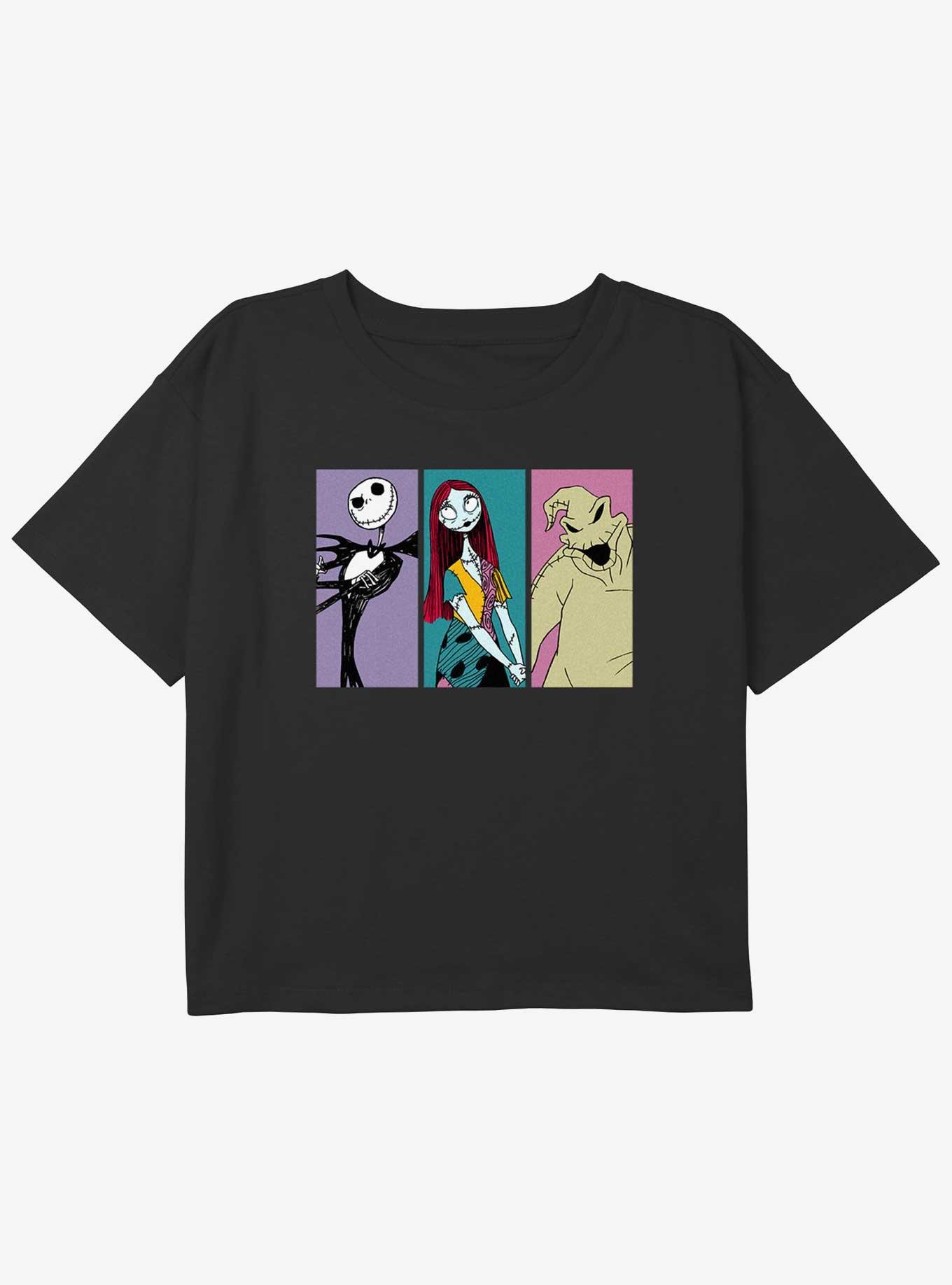 Disney The Nightmare Before Christmas Jack Sally and Oogie Girls Youth Crop T-Shirt, , hi-res