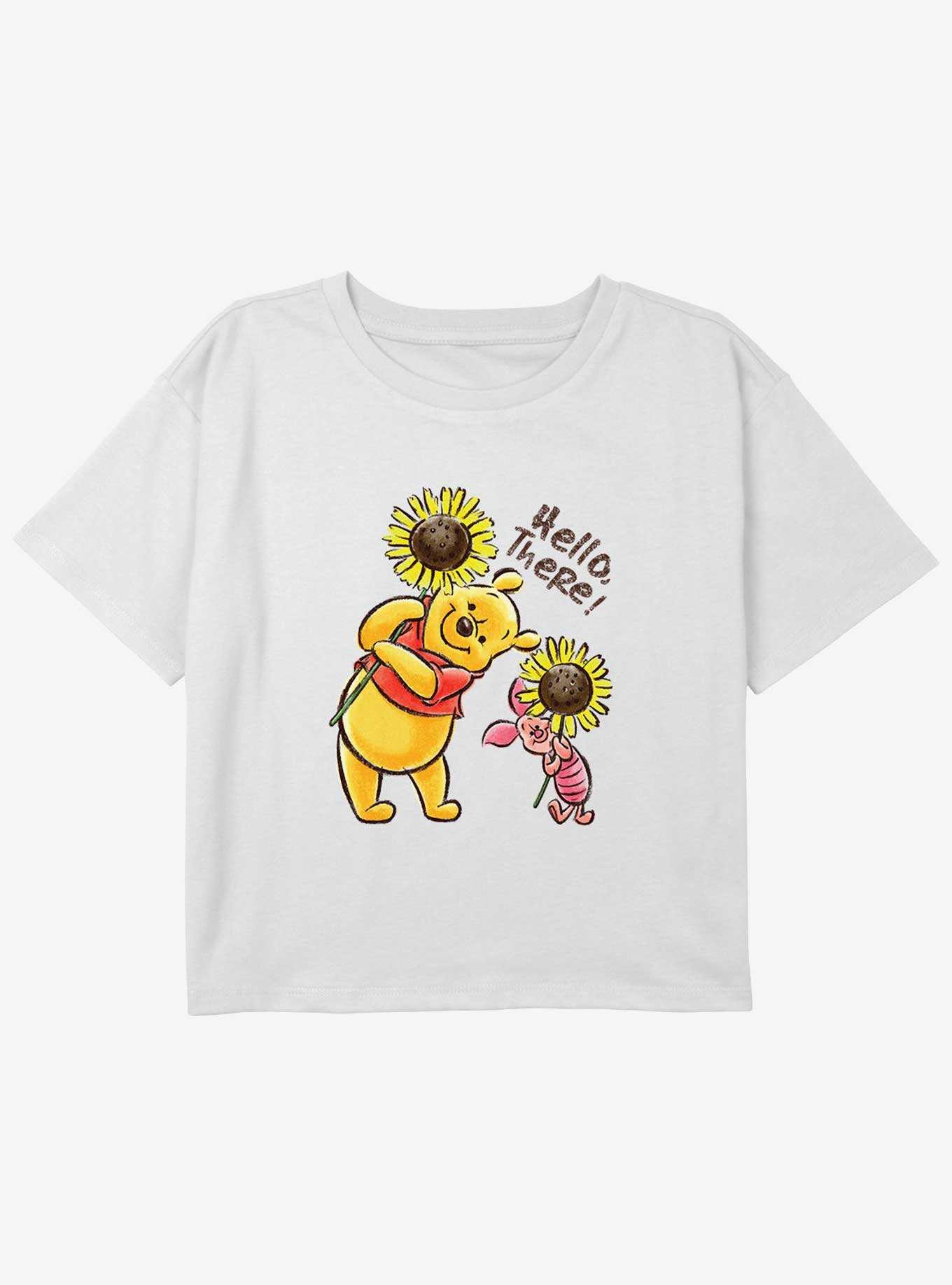 Disney Winnie The Pooh Hello There Girls Youth Crop T-Shirt, , hi-res
