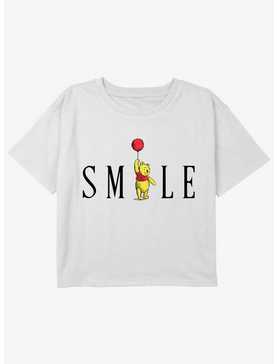 Disney Winnie The Pooh Pooh Smile Balloon Girls Youth Crop T-Shirt, , hi-res