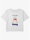 Disney Winnie The Pooh Hunny First Girls Youth Crop T-Shirt, WHITE, hi-res