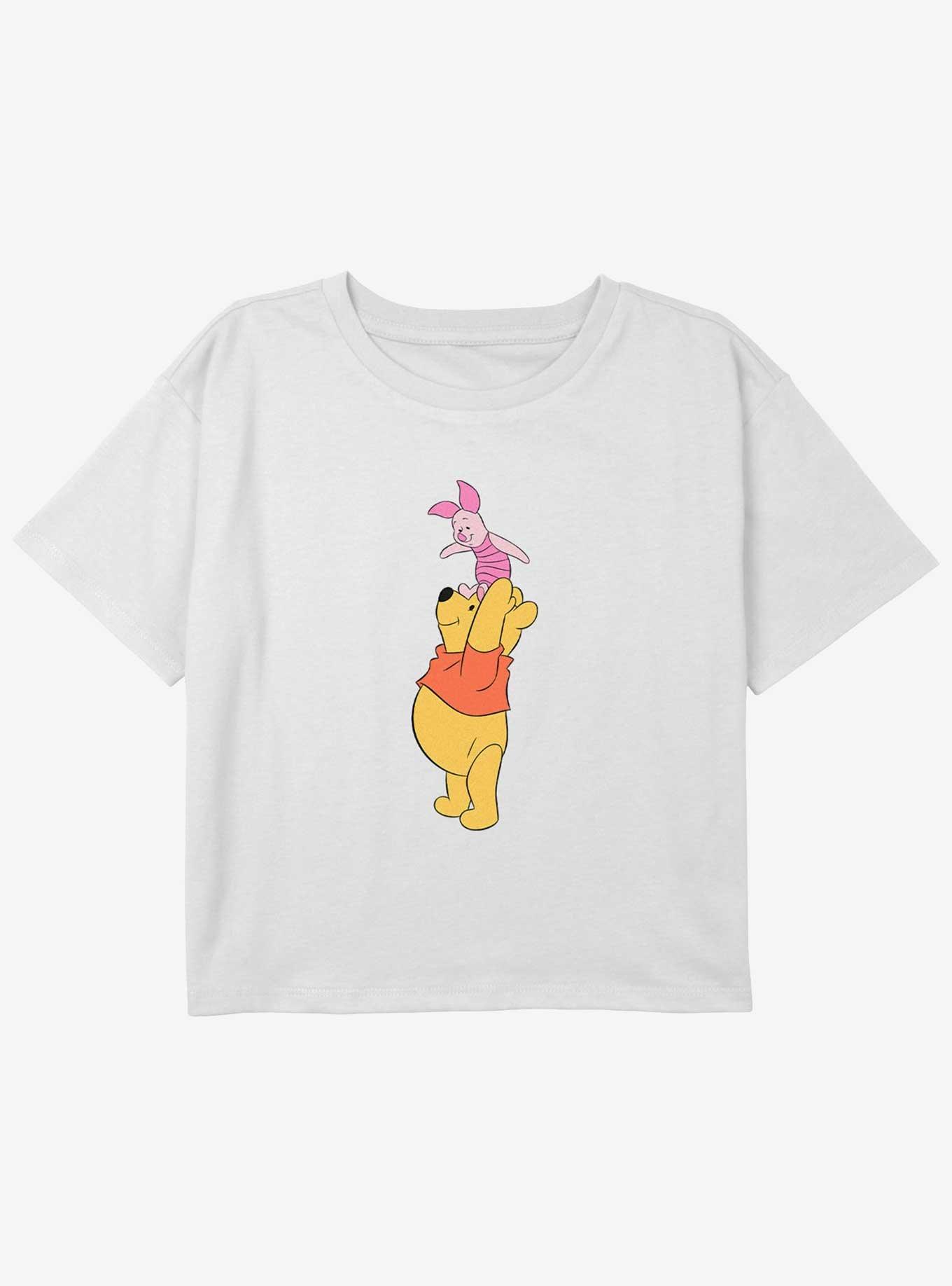 Disney Winnie The Pooh Pooh & Pigletlet True Friends Girls Youth Crop T-Shirt, , hi-res