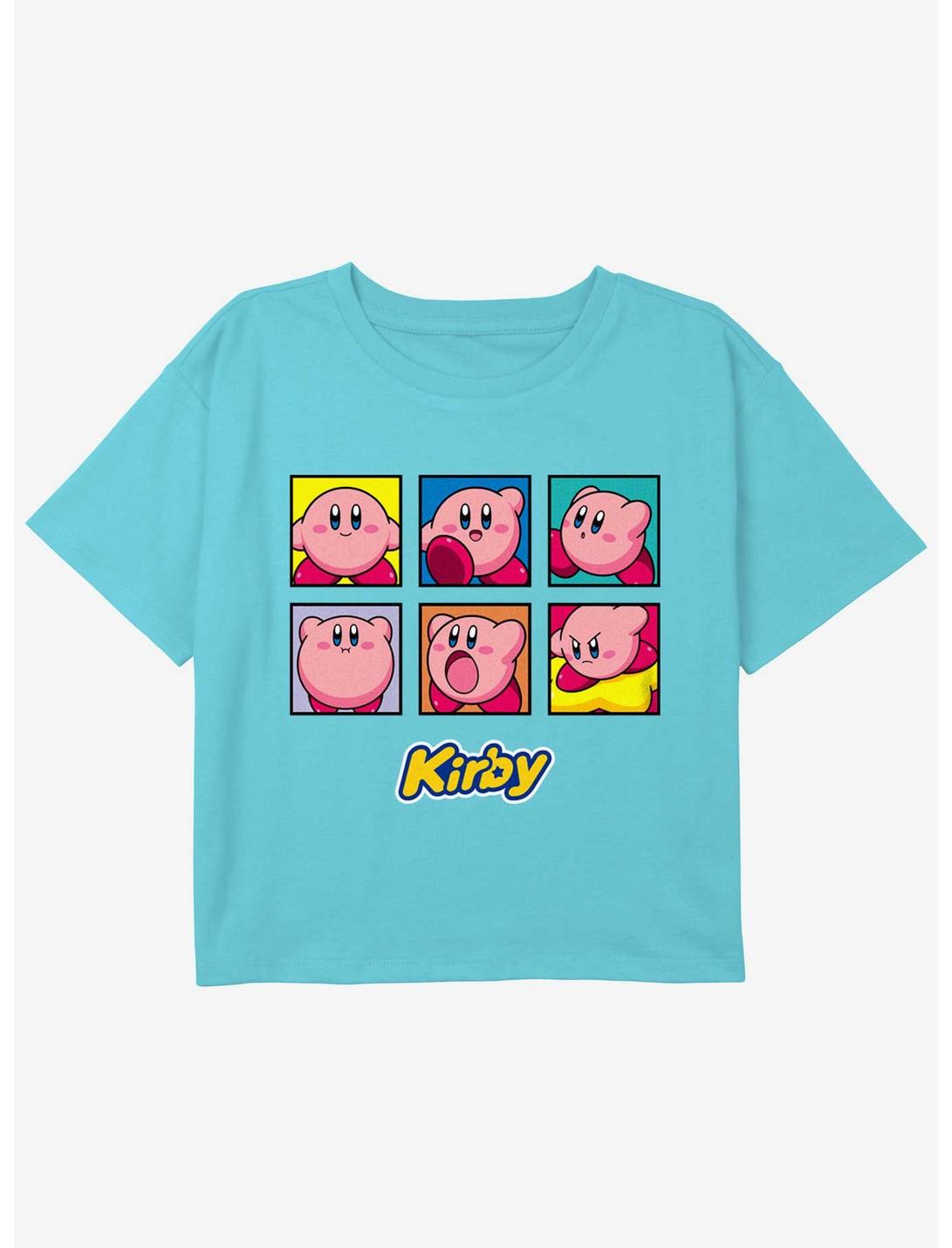 Kirby Expressions Girls Youth Crop T-Shirt, BLUE, hi-res