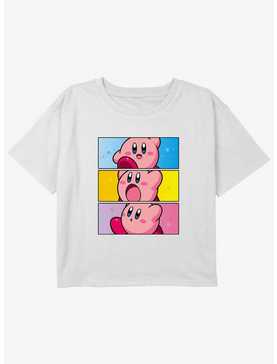 Kirby Panel Stack Girls Youth Crop T-Shirt, , hi-res