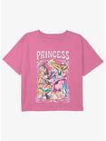 Disney Princesses Retro Princess Girls Youth Crop T-Shirt, PINK, hi-res