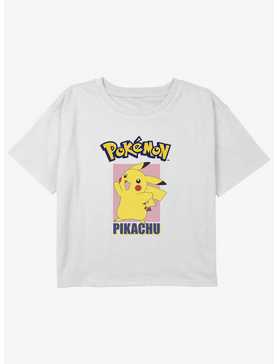 Pokemon Pikachu Pose Girls Youth Crop T-Shirt, , hi-res