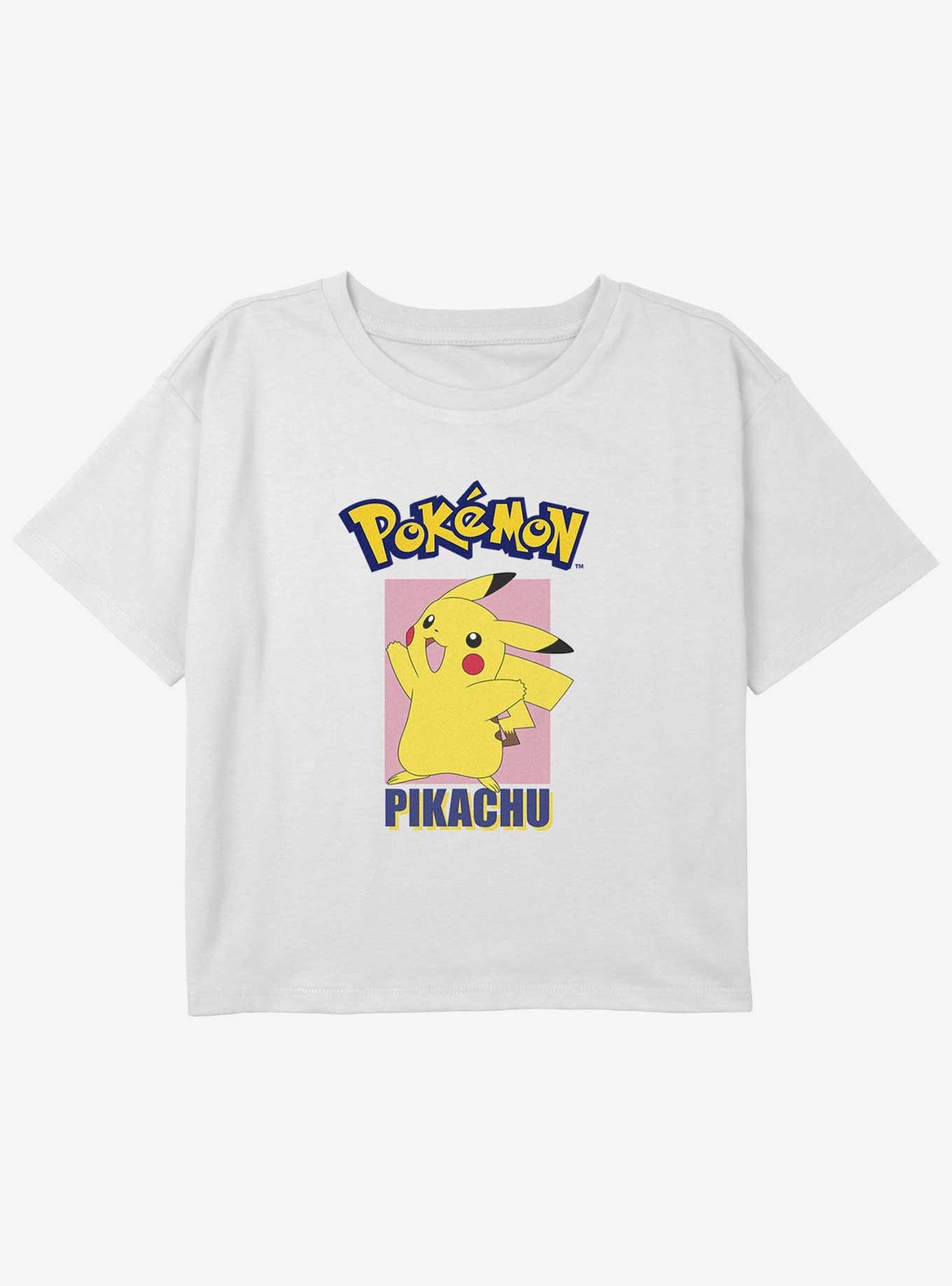 Pokemon Pikachu Pose Girls Youth Crop T-Shirt, , hi-res