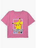 Pokemon Classic Pokemon Girls Youth Crop T-Shirt, PINK, hi-res