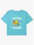 Pokemon Trainer Girls Youth Crop T-Shirt, BLUE, hi-res