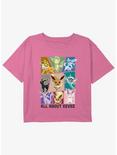 Pokemon Eeveelution Girls Youth Crop T-Shirt, PINK, hi-res