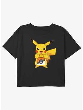 Pokemon Pikachu Treat Girls Youth Crop T-Shirt, , hi-res
