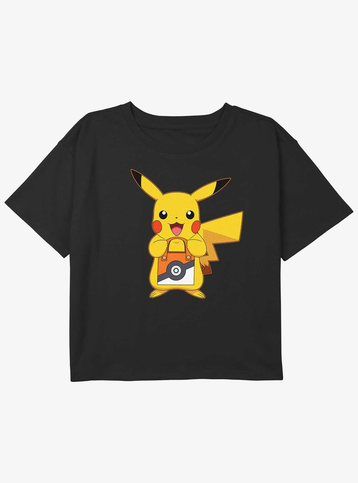 Pokemon Pikachu Treat Girls Youth Crop T-Shirt, , hi-res