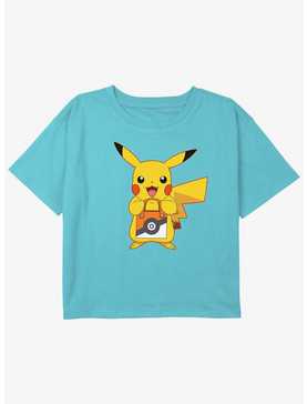 Pokemon Pikachu Treat Girls Youth Crop T-Shirt, , hi-res